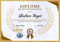 Diplôme de Reconnaissance de la Mairie d\'Aigues-mortes-Mortes
