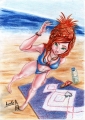 Gaiane à la plage